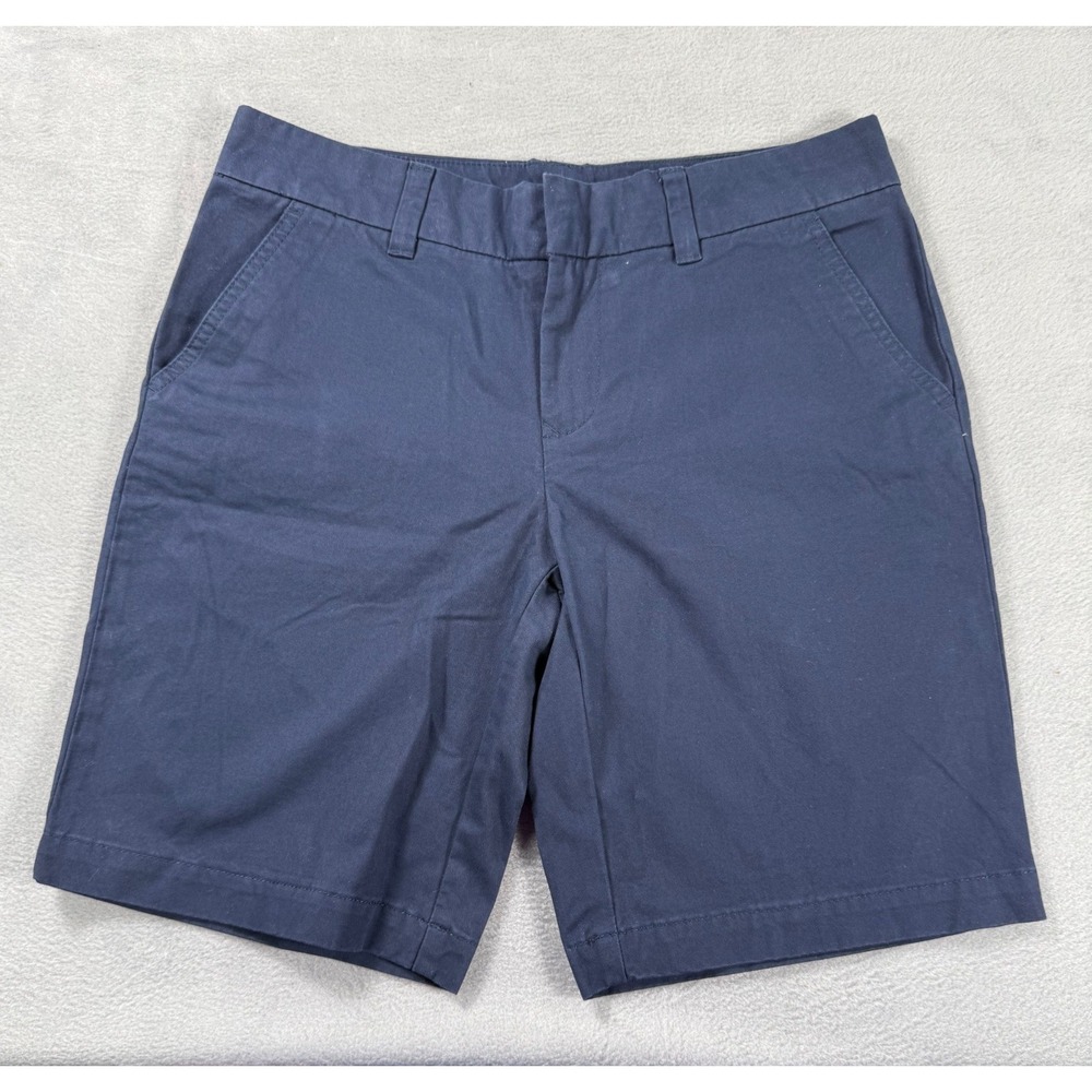 Tommy Hilfiger Women's Shorts Size 4 Navy Blue Chino Bermuda Preppy Coastal
